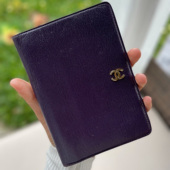 CHANEL Handbags - Chanel Goatskin Purple Wallet